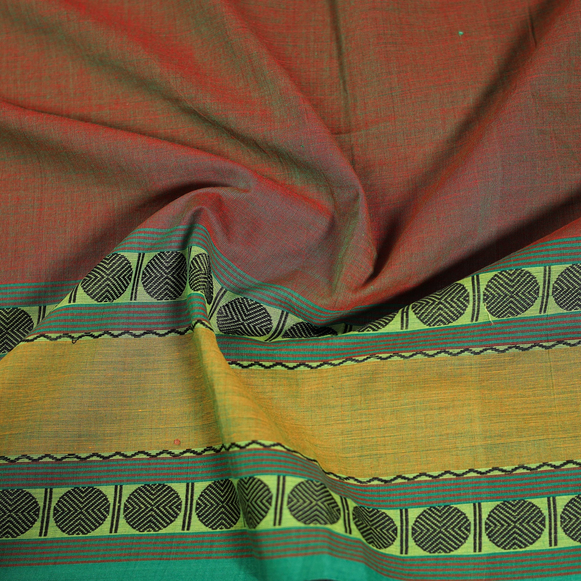 Kanchipuram cotton blouse piece 59 - handcrafted