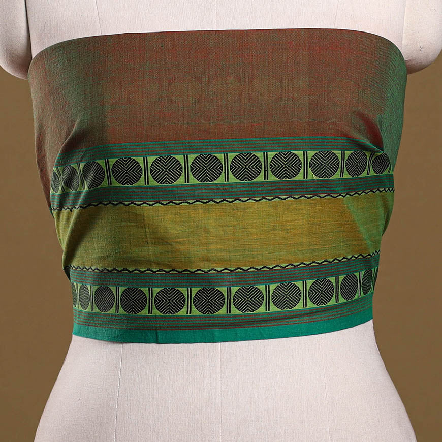 Kanchipuram cotton blouse piece 59 - handcrafted
