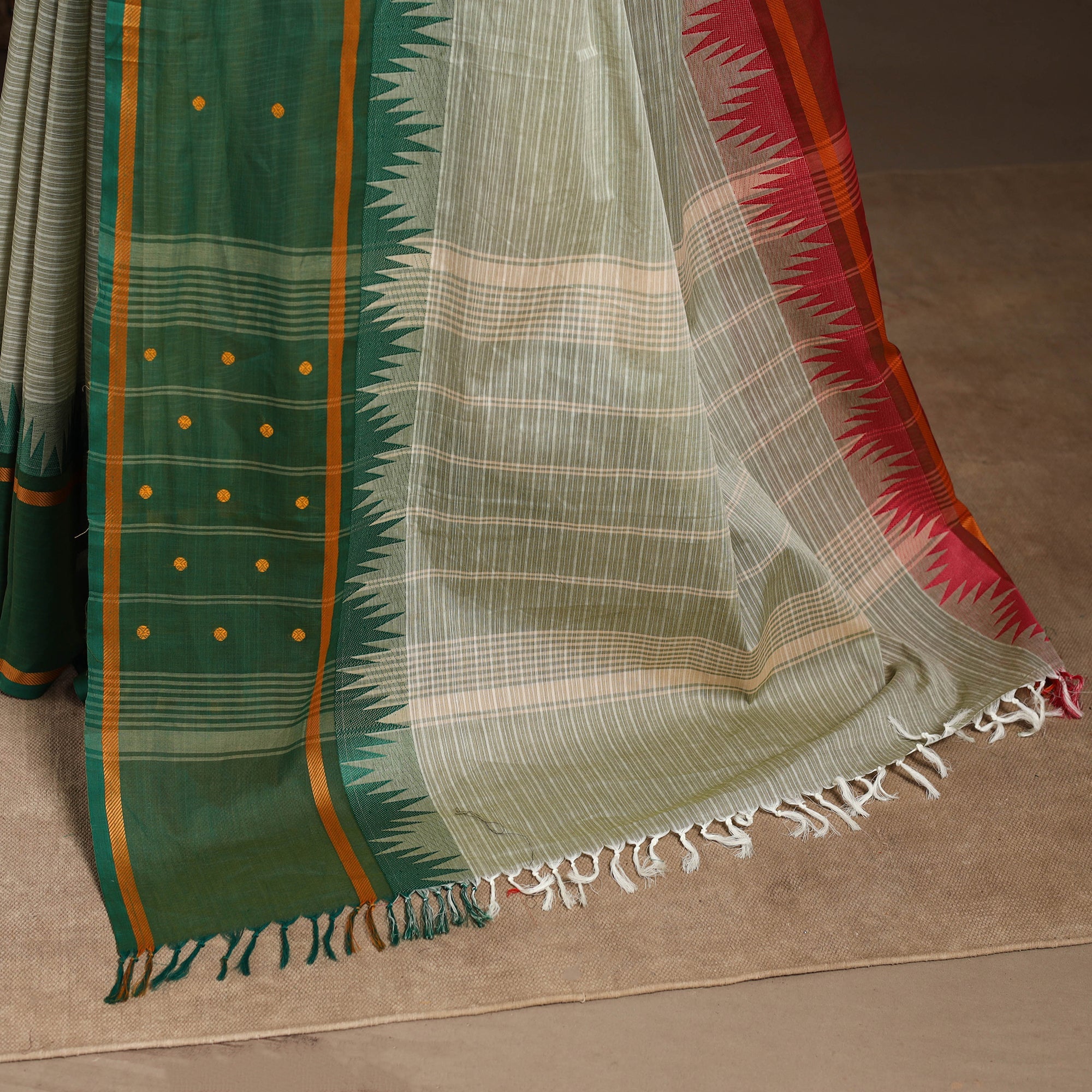 Multicolor - kandangi buti chettinad cotton saree