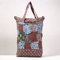  Kantha Work Block Print Cotton Shopping Bag 