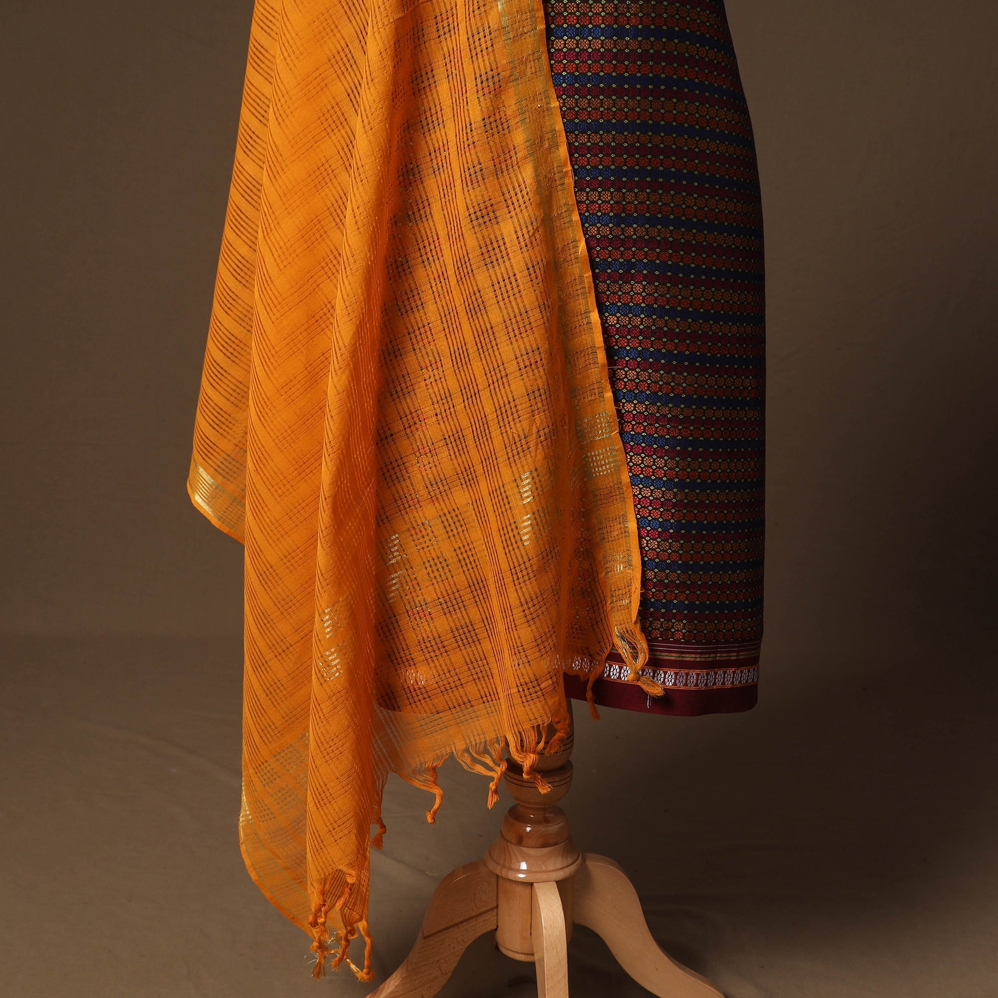 Karnataka khun mercerised cotton 3pc unstitched dress