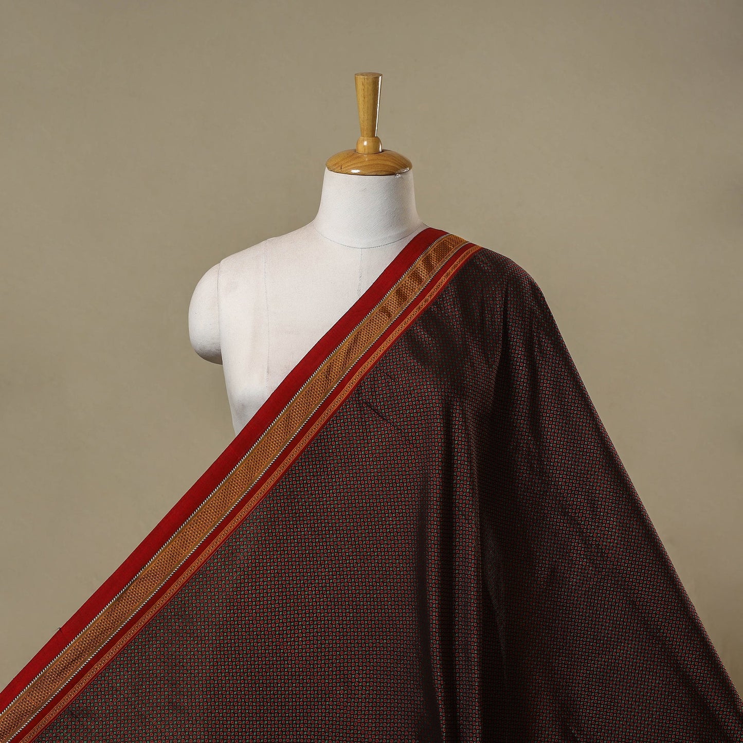 Karnataka weave cotton khun fabric 31 - handcrafted