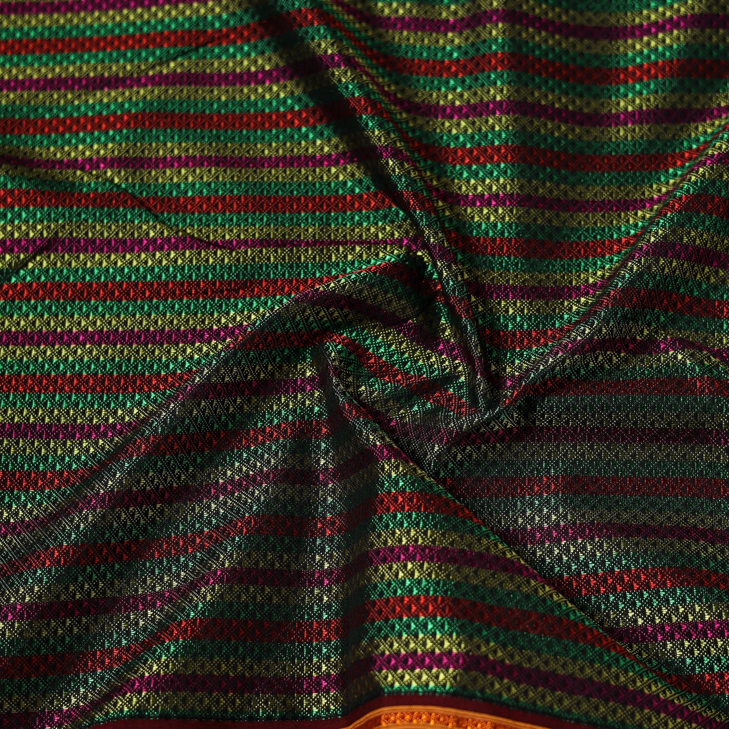 Karnataka weave cotton khun fabric 33 - handcrafted