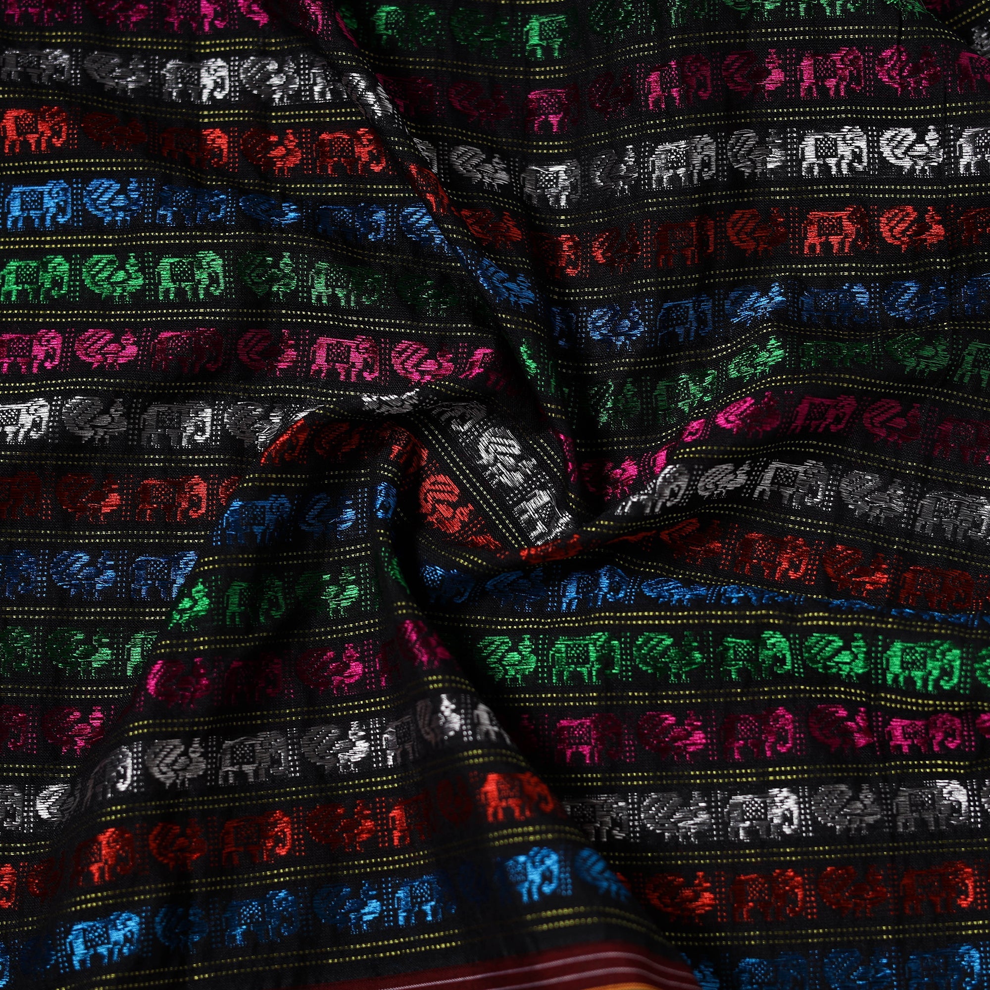 Karnataka weave silk cotton khun fabric 05 - handcrafted