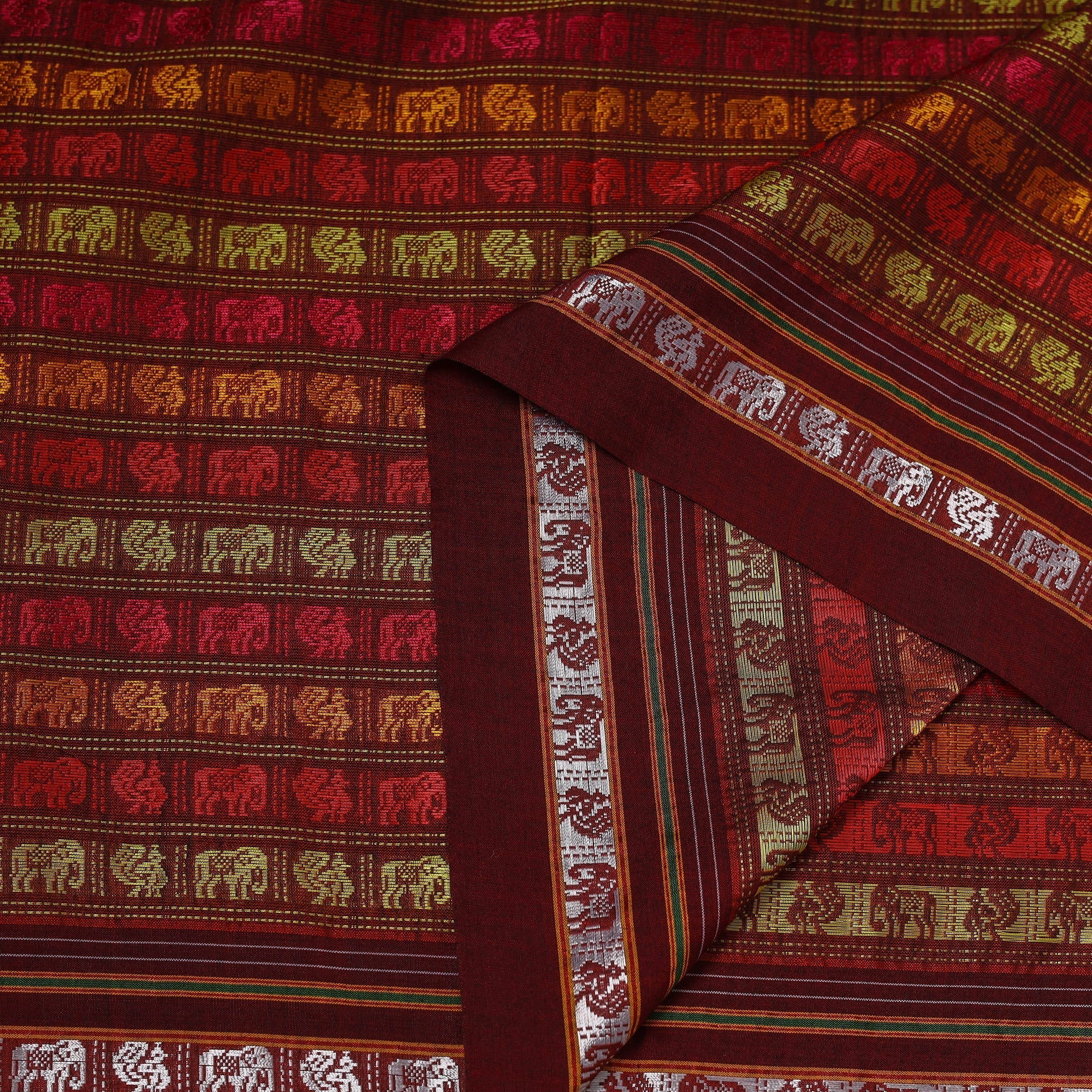 Karnataka weave silk cotton khun fabric 06 - handcrafted