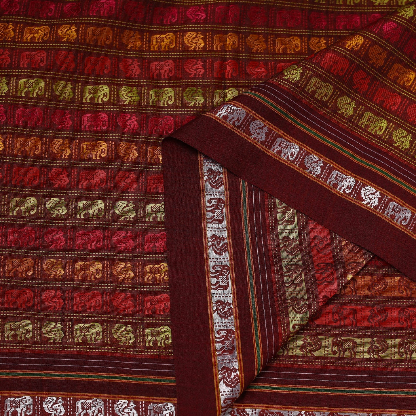 Karnataka weave silk cotton khun fabric 06 - handcrafted