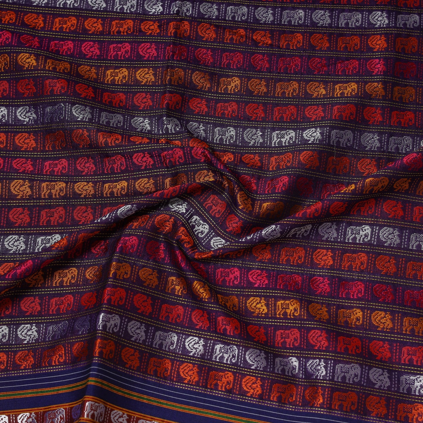 Karnataka weave silk cotton khun fabric 09 - handcrafted