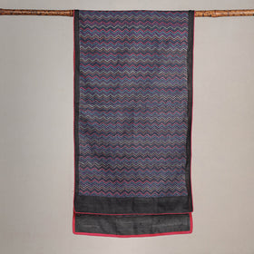 Multicolor - karomi handwoven silk kantha work stole