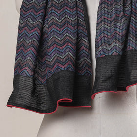 Multicolor - karomi handwoven silk kantha work stole