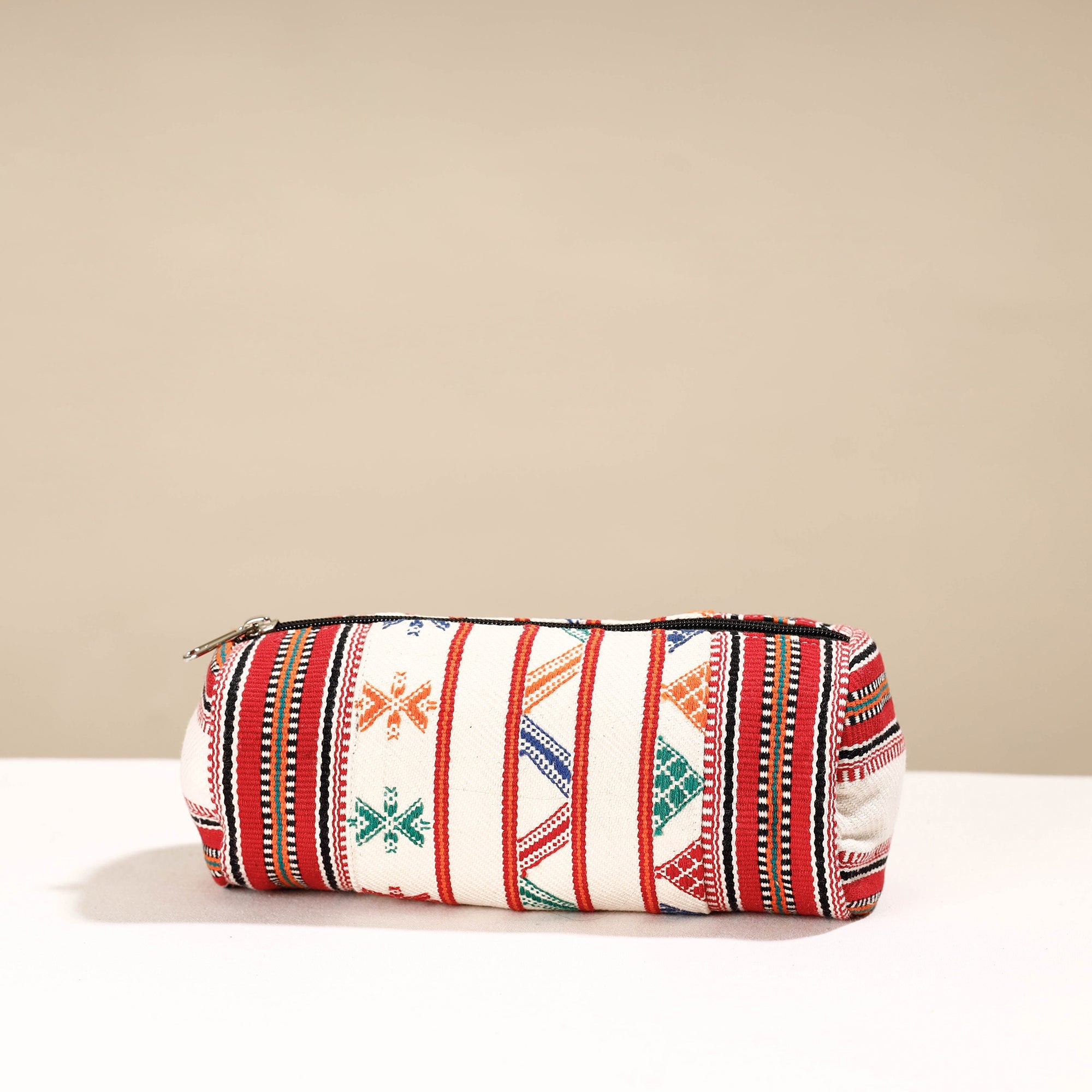  Kashida Stitch Handloom Cotton Multipurpose Toiletry Pouch 