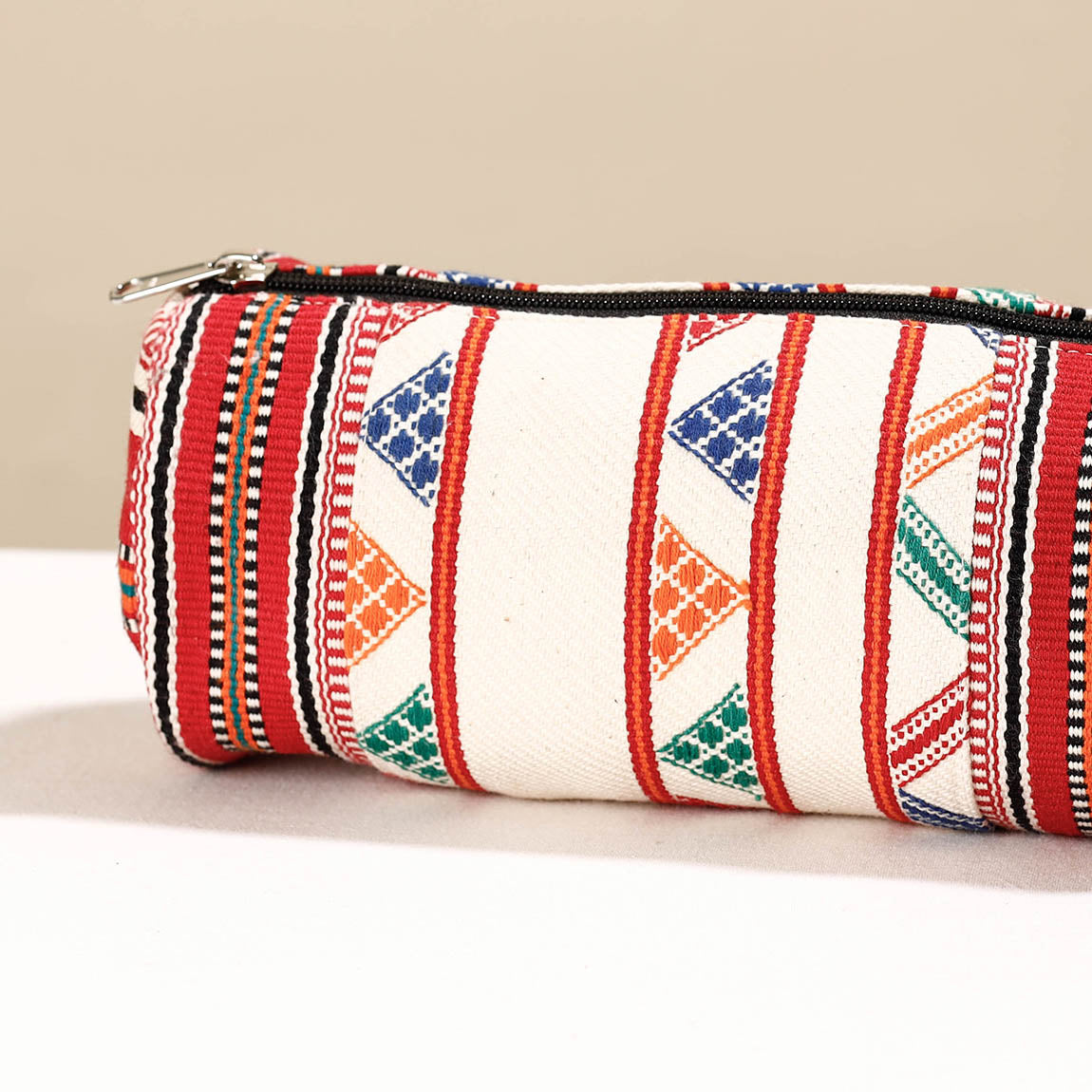  Kashida Stitch Handloom Cotton Multipurpose Toiletry Pouch 