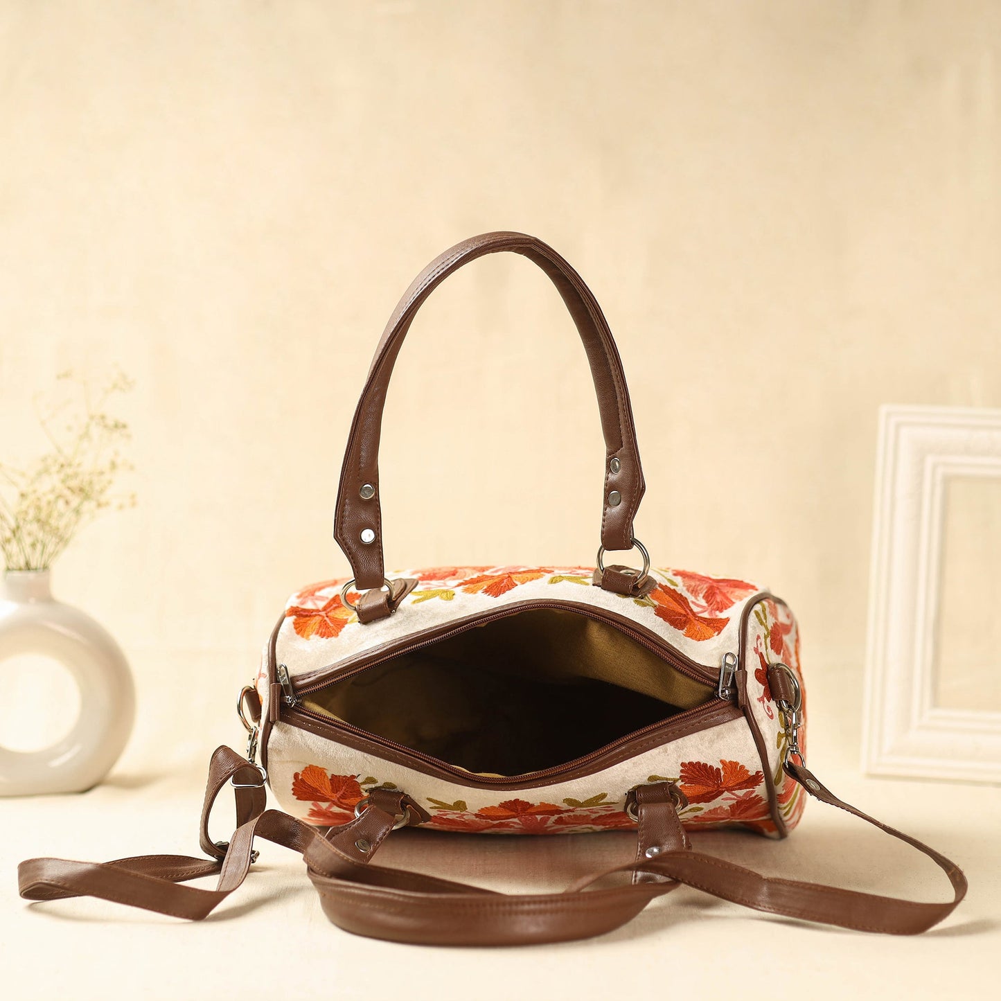 Multicolor Kashmiri Crewel Hand Embroidery Handbag