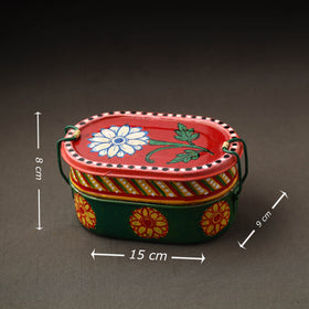  Kavad Handpainted Stainless Steel 2 Tier Capsule Shape Lunch Box (6 X 4 in) 12 Online at iTokri.com