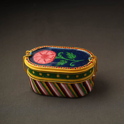 Buy Kavad Handpainted Stainless Steel 2 Tier Capsule Shape Lunch Box (6 X 4 in) 05 Online at iTokri.com