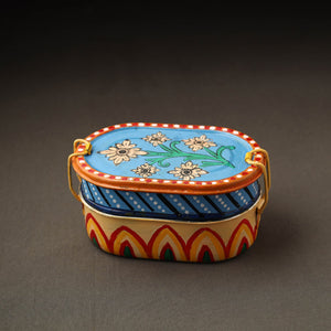 Kavad Handpainted Stainless Steel 2 Tier Capsule Shape Lunch Box (6 X 4 in) 04 Online at iTokri.com