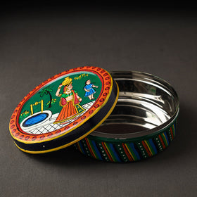  Kavad Handpainted Stainless Steel Chapati Box 