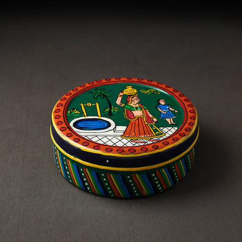  Kavad Handpainted Stainless Steel Chapati Box 