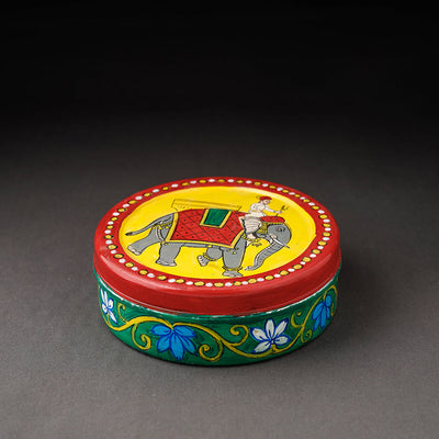  Kavad Handpainted Stainless Steel Multicolor Masala Box