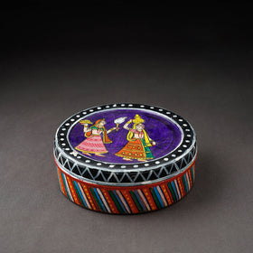  Kavad Handpainted Stainless Steel Multicolor Masala Box
