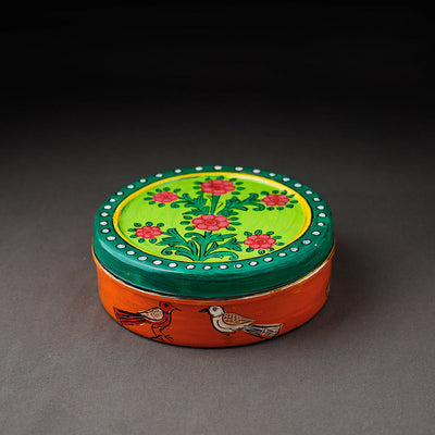 Kavad Handpainted Stainless Steel Multicolor Masala Box