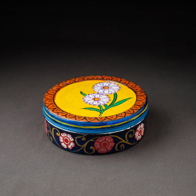 Multicolor Kavad Handpainted Stainless Steel Masala Box 
