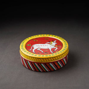 Kavad Handpainted Stainless Steel Multicolor Masala Box 