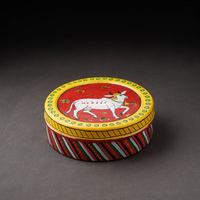 Kavad Handpainted Stainless Steel Multicolor Masala Box 