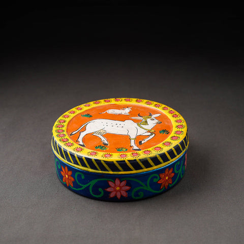  Kavad Handpainted Stainless Steel Multicolor Masala Box