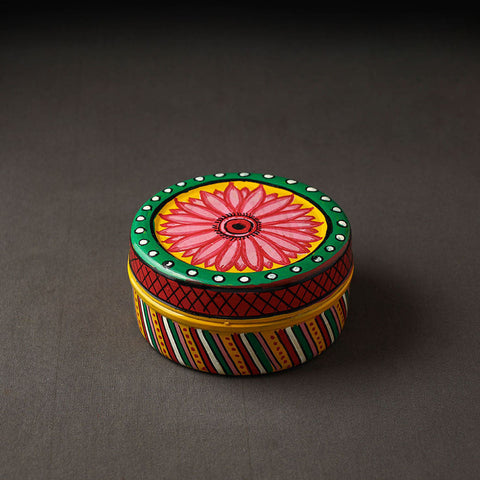 Multicolor Kavad Handpainted Stainless Steel Multi Utility Container