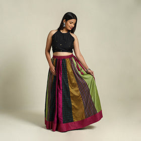 Buy Khun Patchwork 24 Kali Cotton Long Skirt