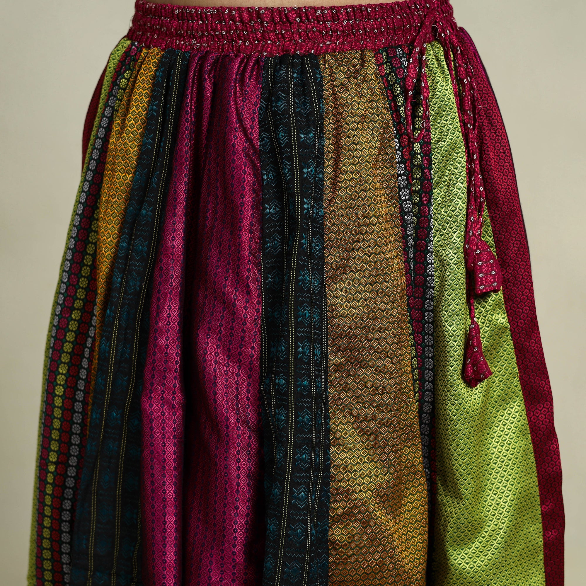 Buy Khun Patchwork 24 Kali Cotton Long Skirt