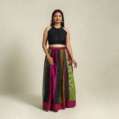 Buy Khun Patchwork 24 Kali Cotton Long Skirt