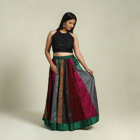 Buy Multicolor Khun Patchwork 24 Kali Cotton Long Skirt