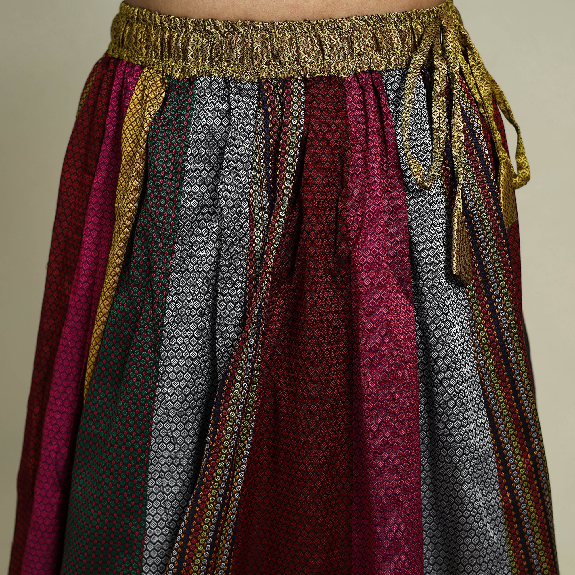 Multicolor - khun patchwork 24 kali cotton long skirt 03