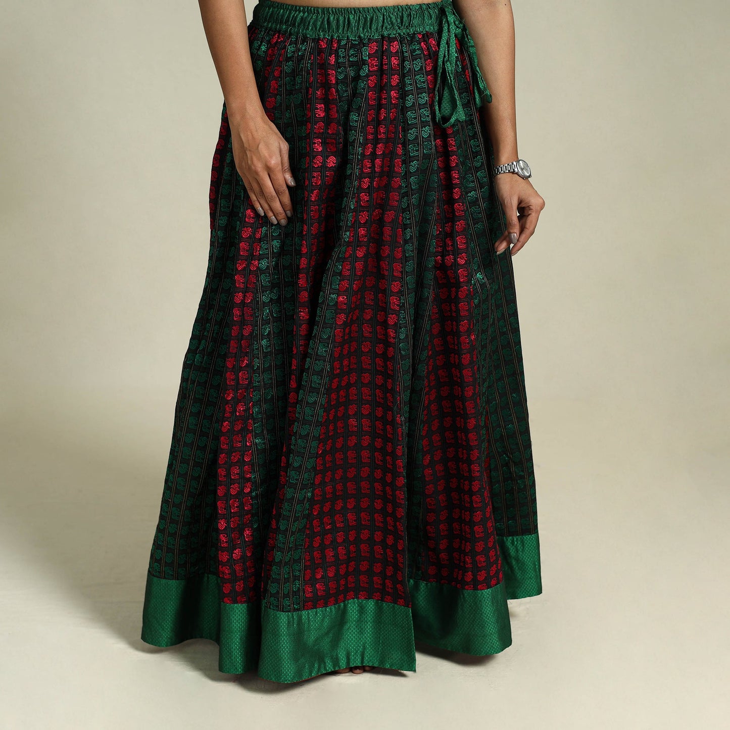 Buy Multicolor Khun Patchwork 24 Kali Cotton Long Skirt