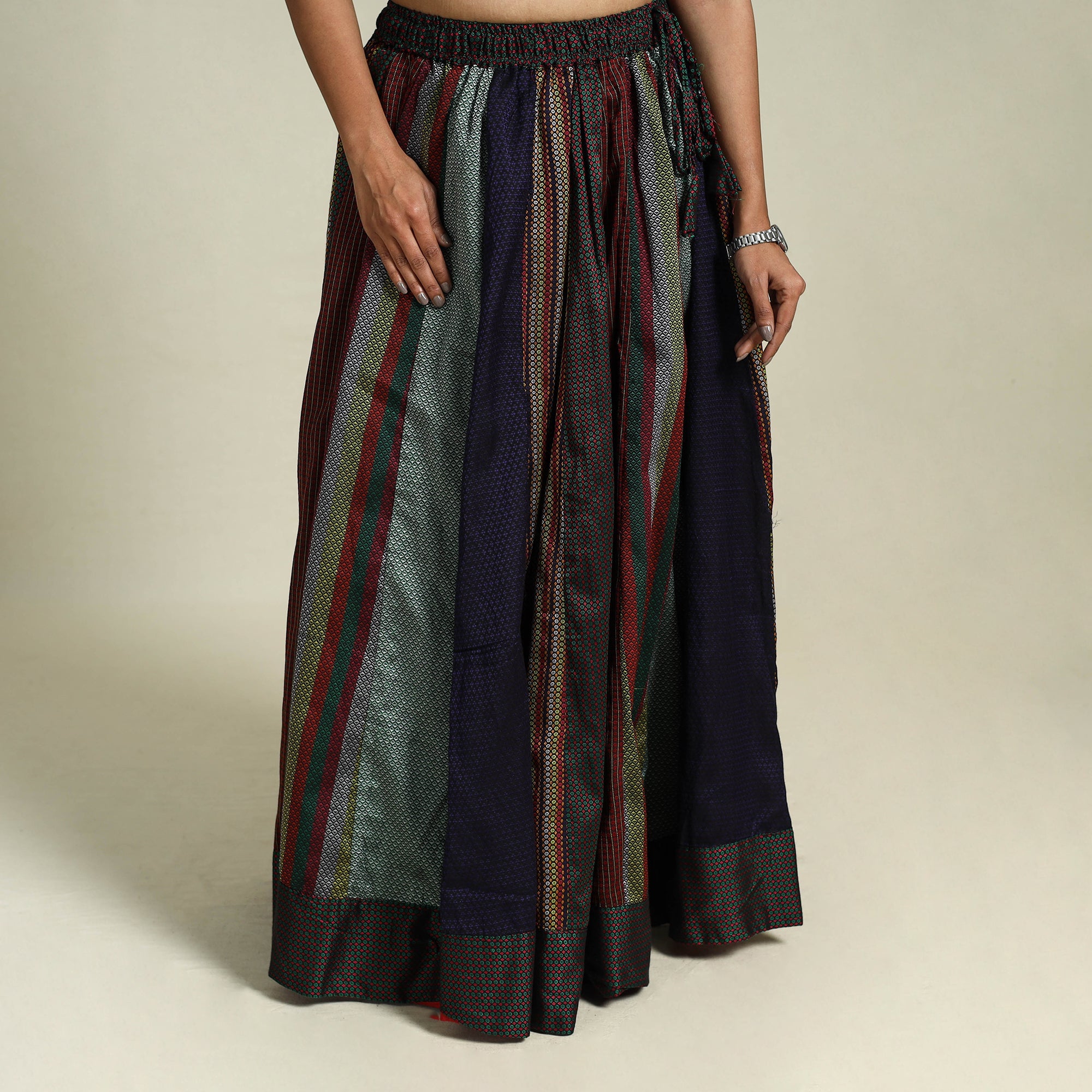 Buy Multicolor Khun Patchwork 24 Kali Cotton Long Skirt