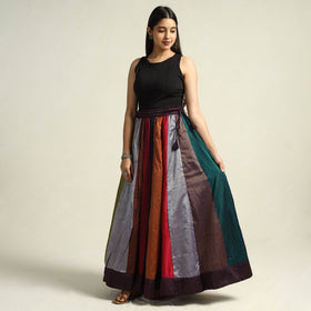 Multicolor - khun patchwork 24 kali cotton long skirt 08