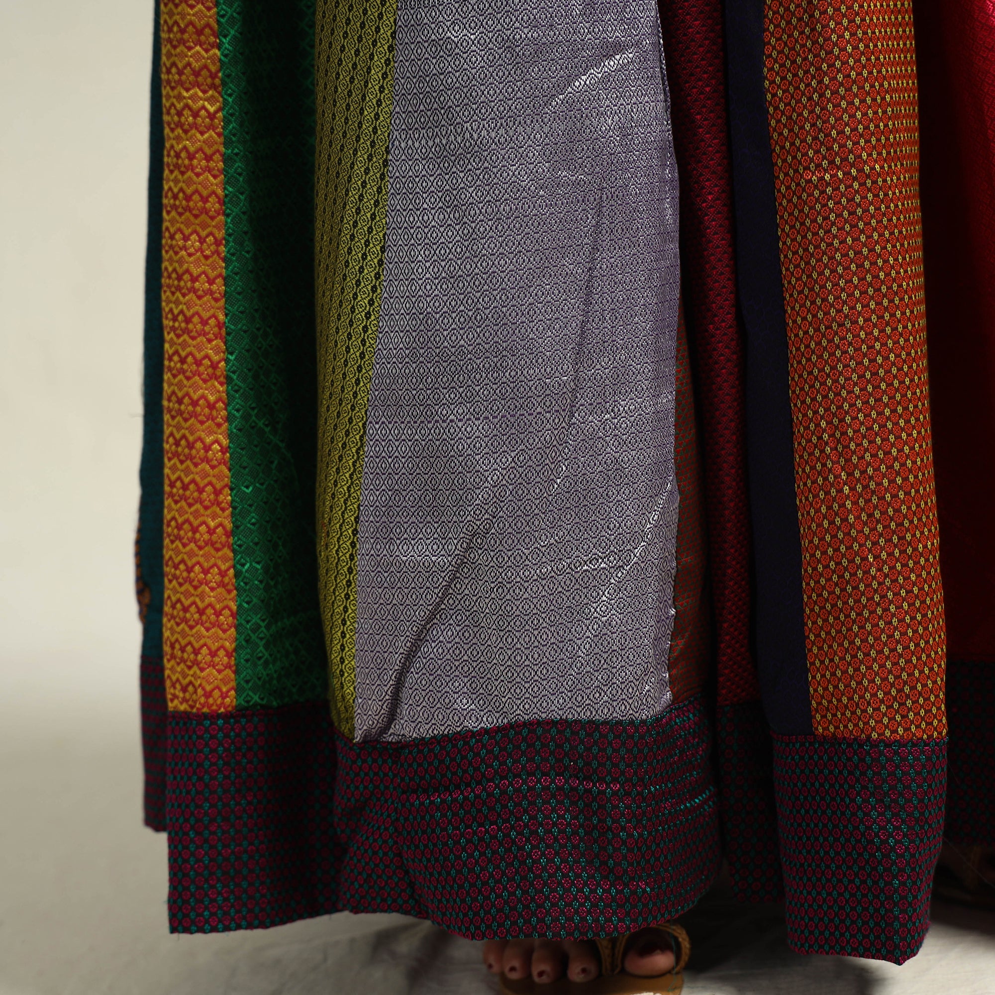 Multicolor - khun patchwork 24 kali cotton long skirt 08