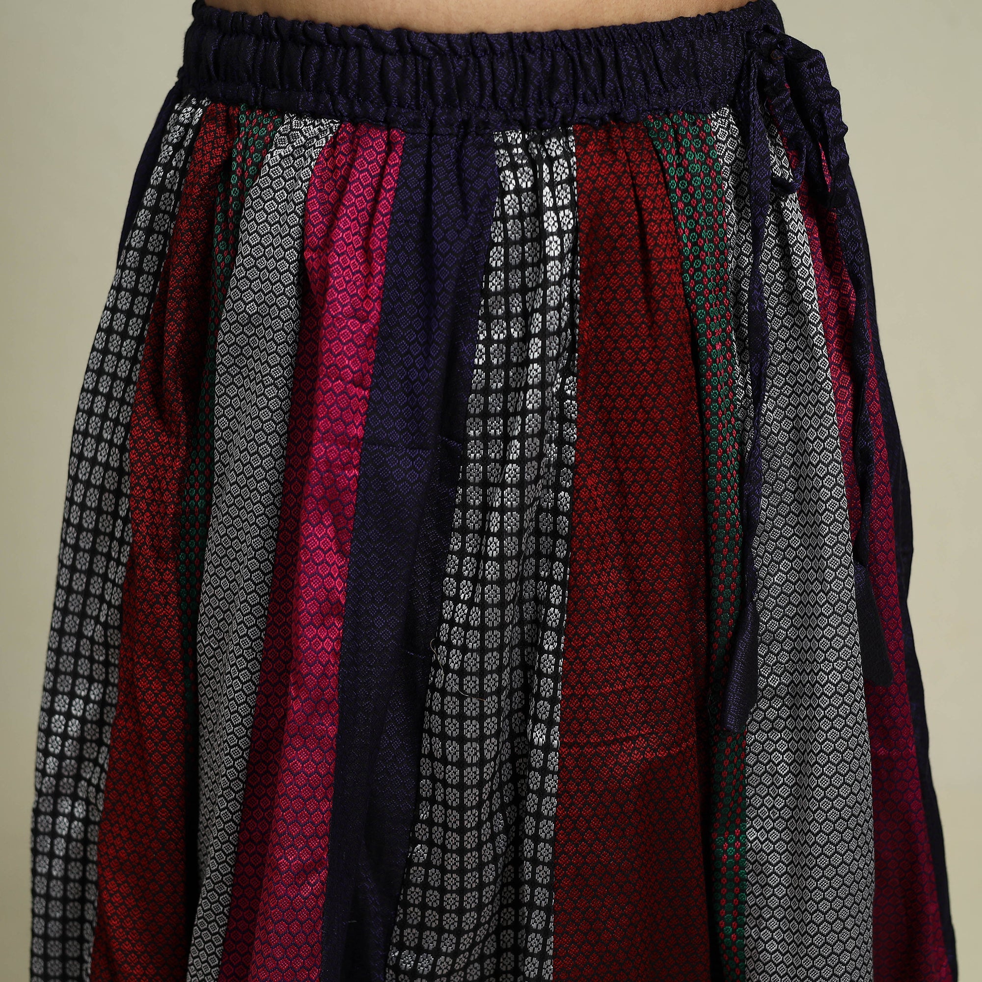 Buy Multicolor Khun Patchwork 24 Kali Cotton Long Skirt