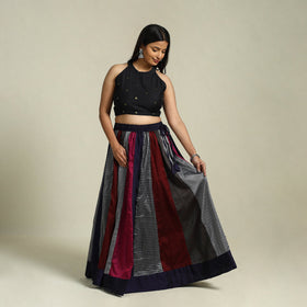 Buy Multicolor Khun Patchwork 24 Kali Cotton Long Skirt