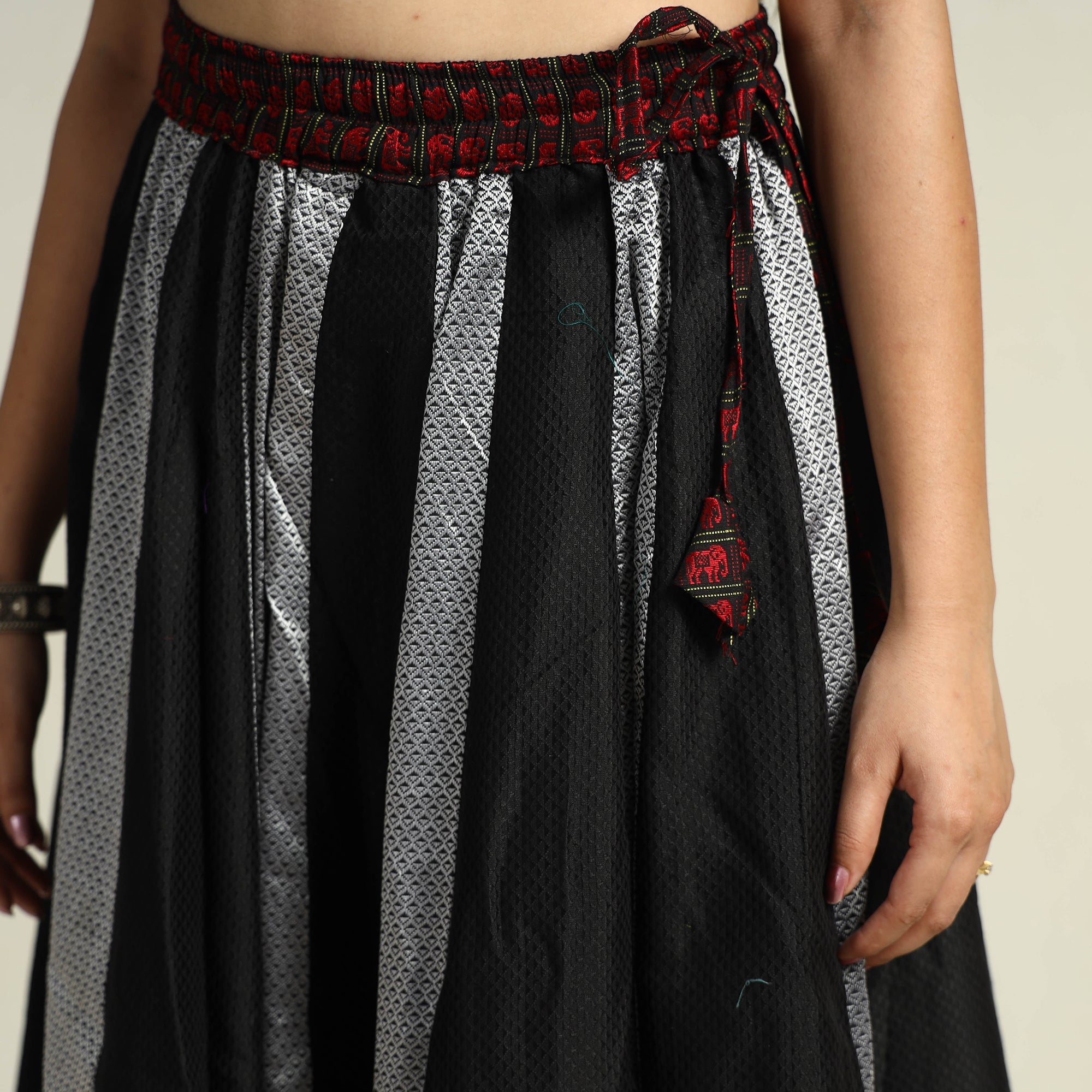 Multicolor - khun patchwork 24 kali cotton long skirt 12