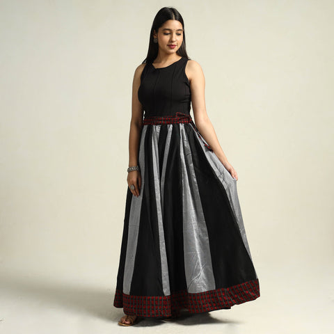 Multicolor - khun patchwork 24 kali cotton long skirt 12