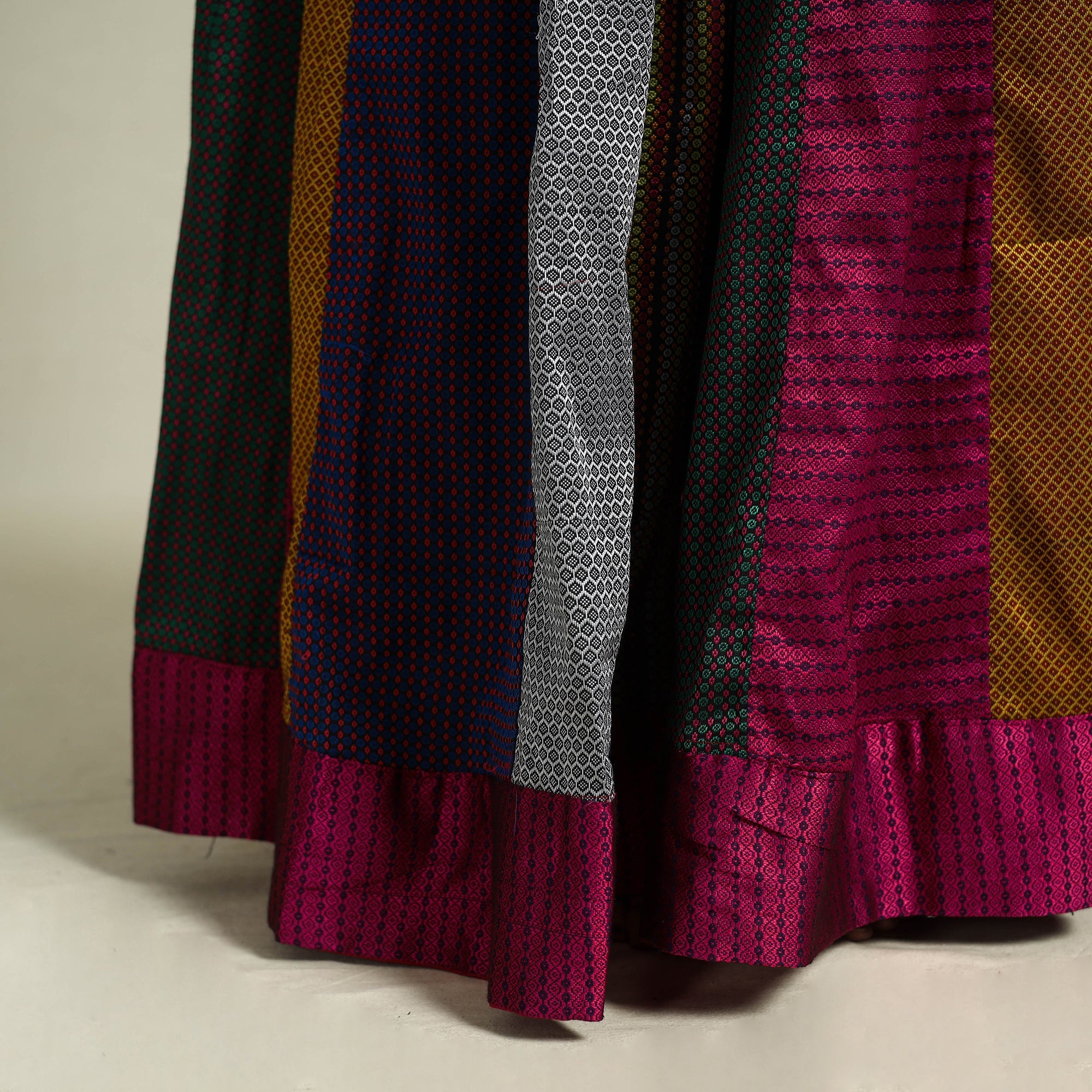 Buy Multicolor Khun Patchwork 24 Kali Cotton Long Skirt