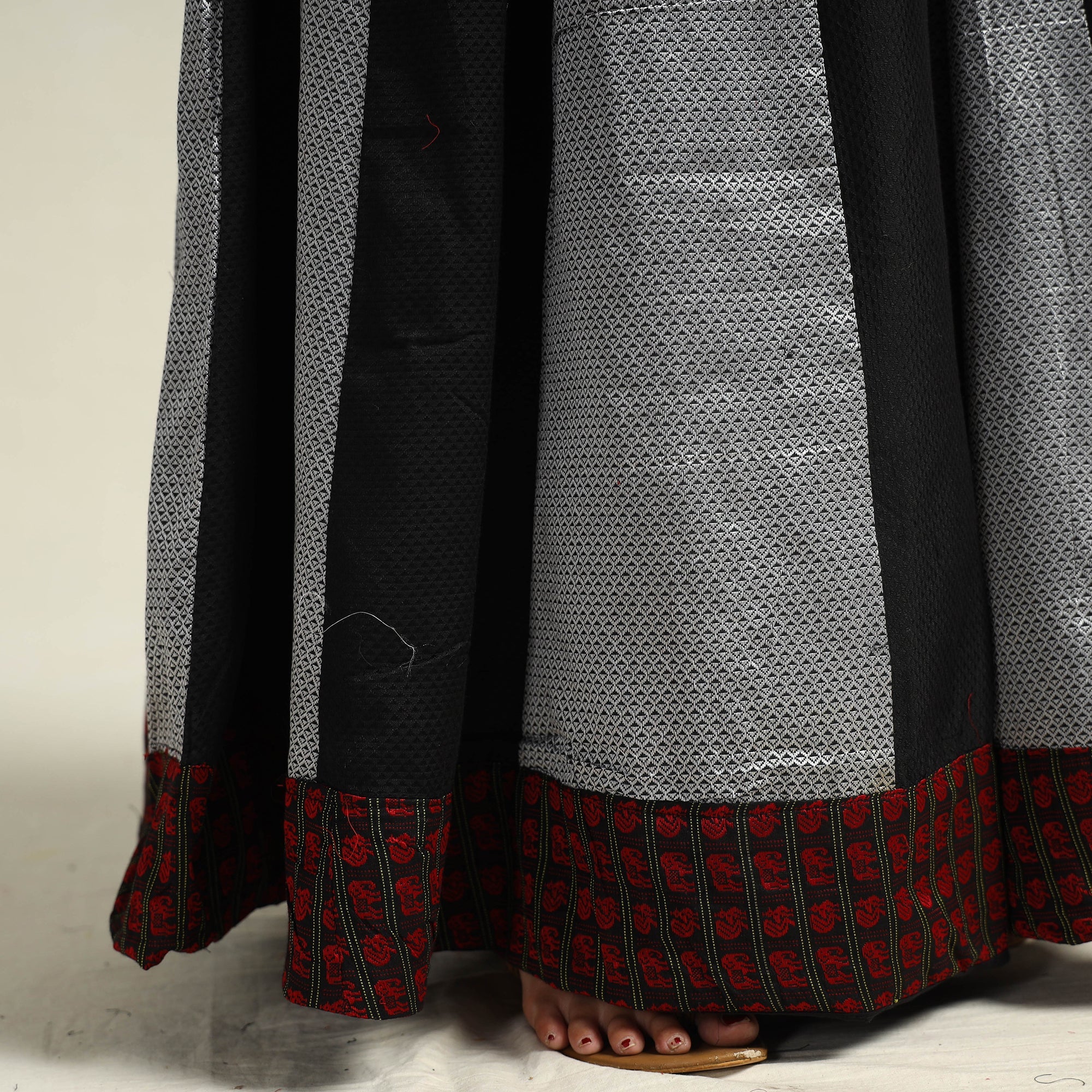 Multicolor - khun patchwork 24 kali cotton long skirt 12