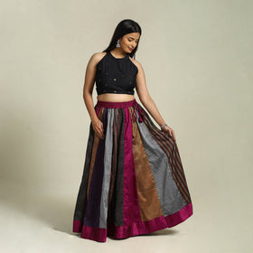 Buy Multicolor Khun Patchwork 24 Kali Cotton Long Skirt