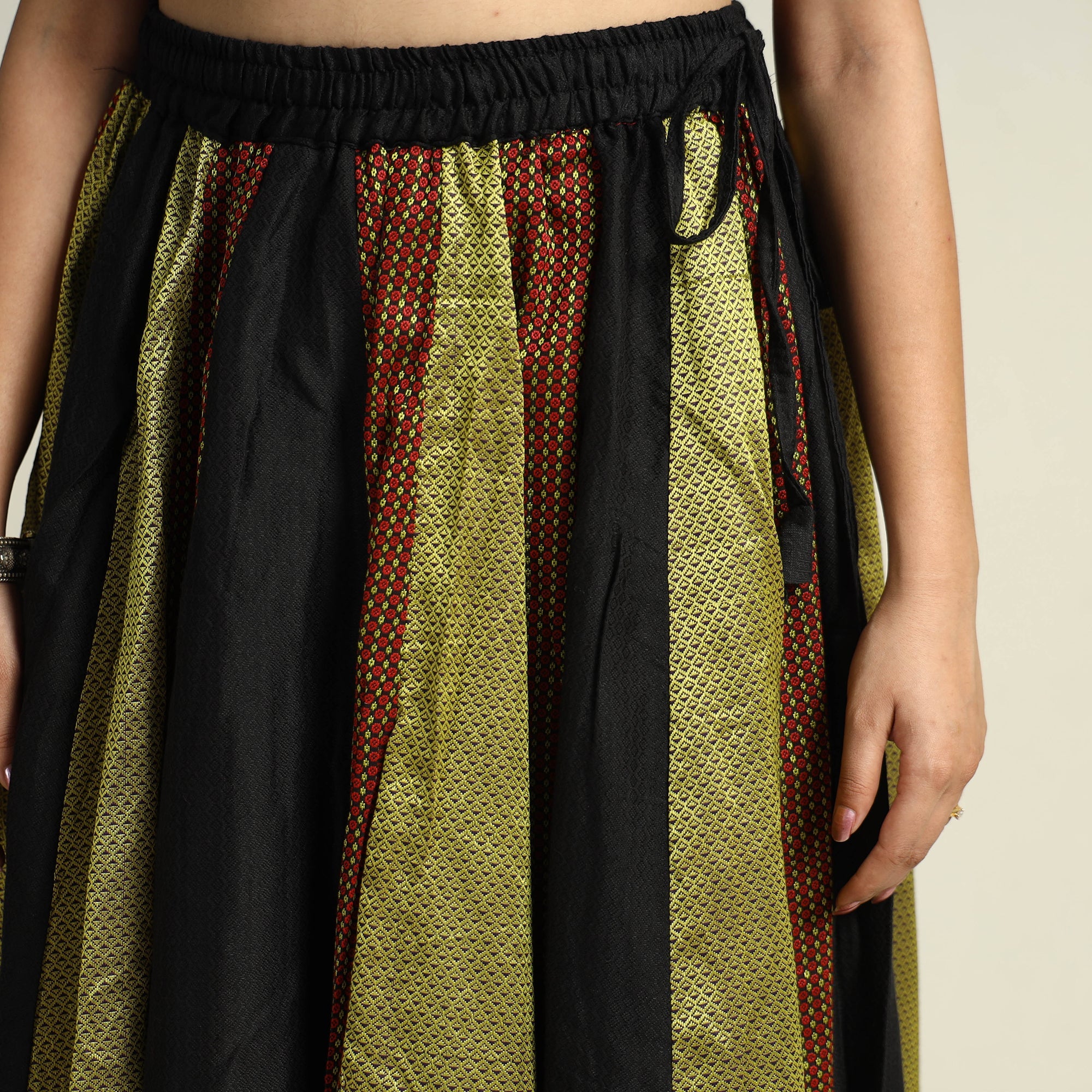 Multicolor - khun patchwork 24 kali cotton long skirt 14