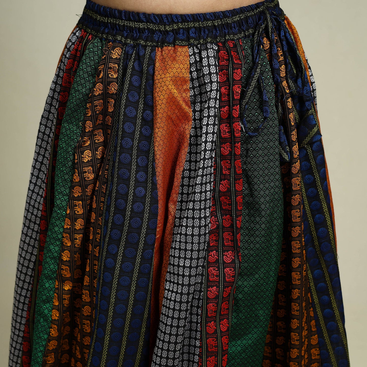 Buy Multicolor Khun Patchwork 24 Kali Cotton Long Skirt
