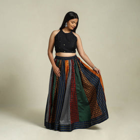 Buy Multicolor Khun Patchwork 24 Kali Cotton Long Skirt