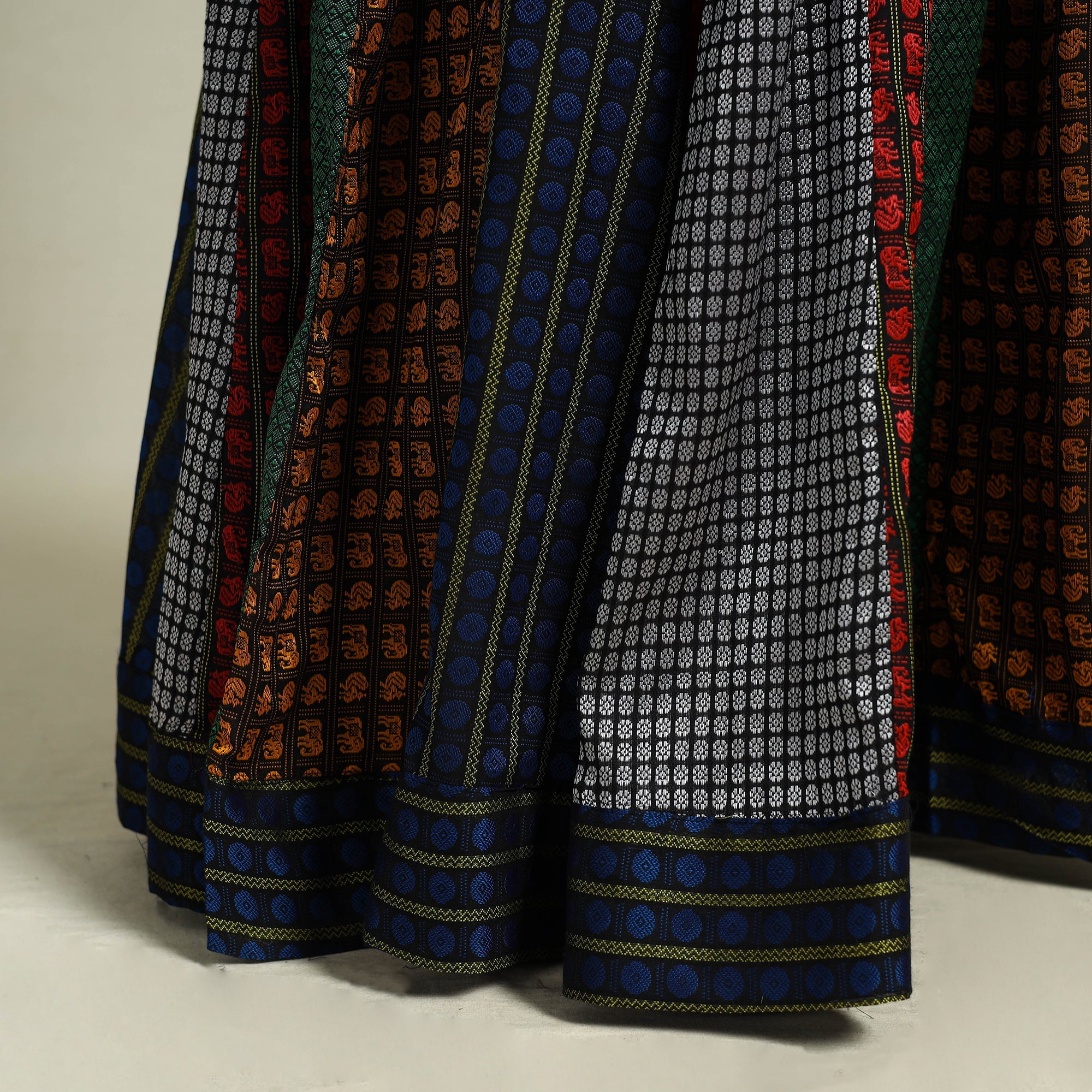 Buy Multicolor Khun Patchwork 24 Kali Cotton Long Skirt