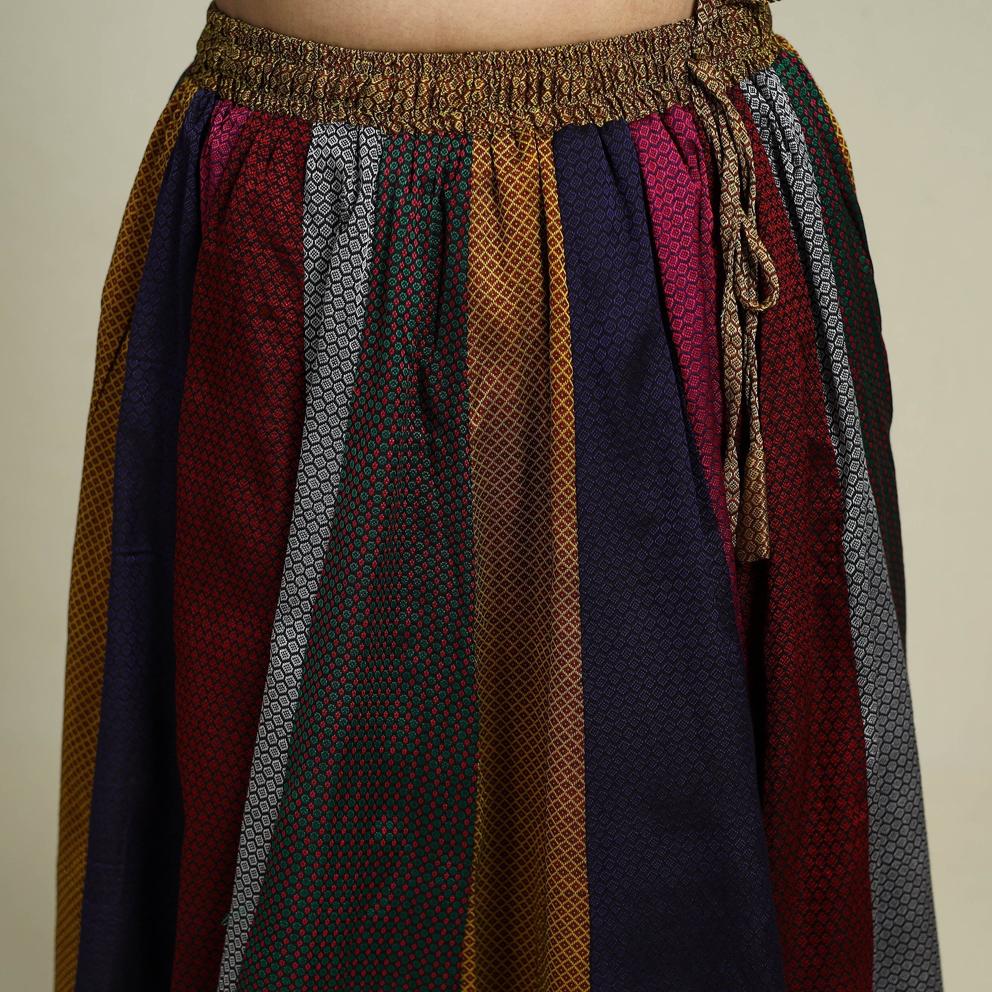  Multicolor Khun Patchwork 24 Kali Cotton Long Skirt